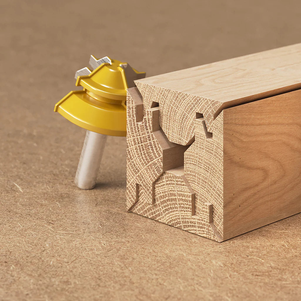 WoodyLock® 45° Lock Miter Router Bit - 12.7mm (1/2") Shank