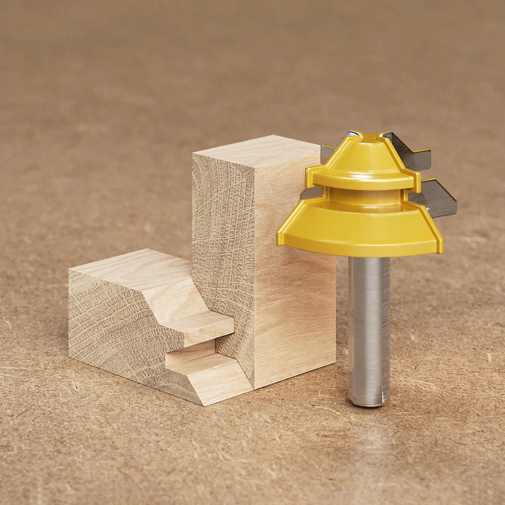 WoodyLock® 45° Lock Miter Router Bit - 12.7mm (1/2") Shank