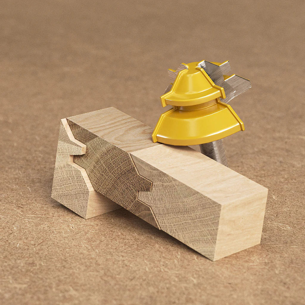 WoodyLock® 45° Lock Miter Router Bit - 12.7mm (1/2") Shank