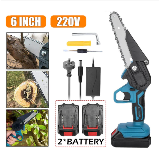 WoodyLock® Cordless Electric Chainsaw with 2 Batteries