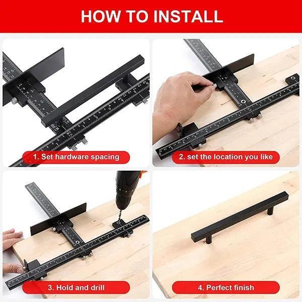 WoodyLock® Cabinet Hardware Jig for Handles and Knobs