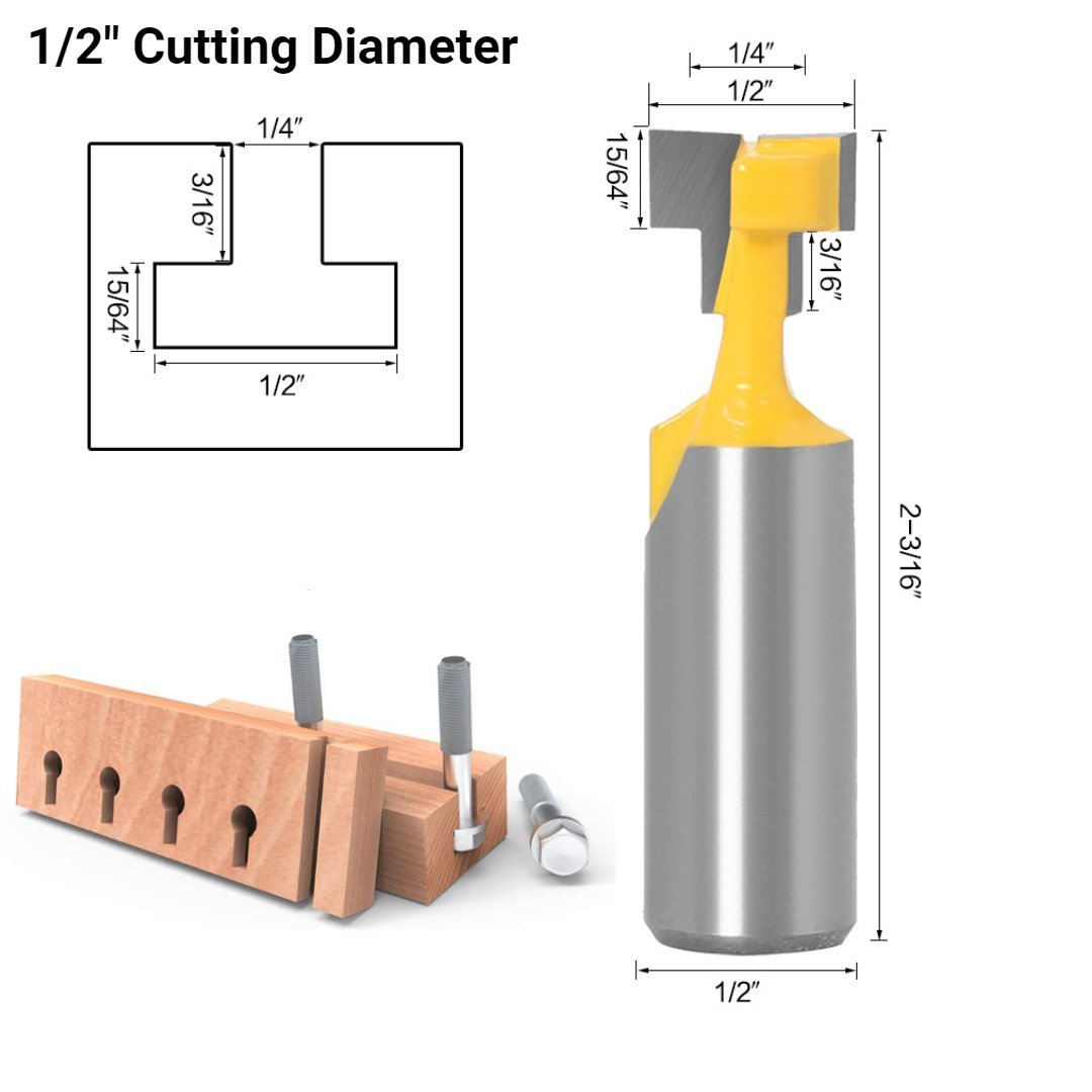 Sleutelgatfreesbits - 1/2" schacht