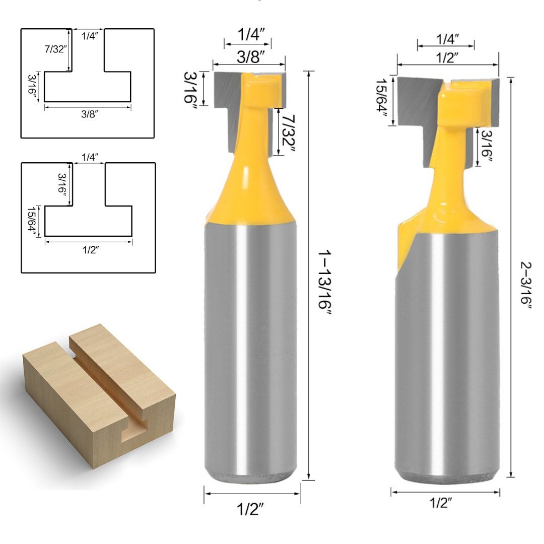 Sleutelgatfreesbits - 1/2" schacht