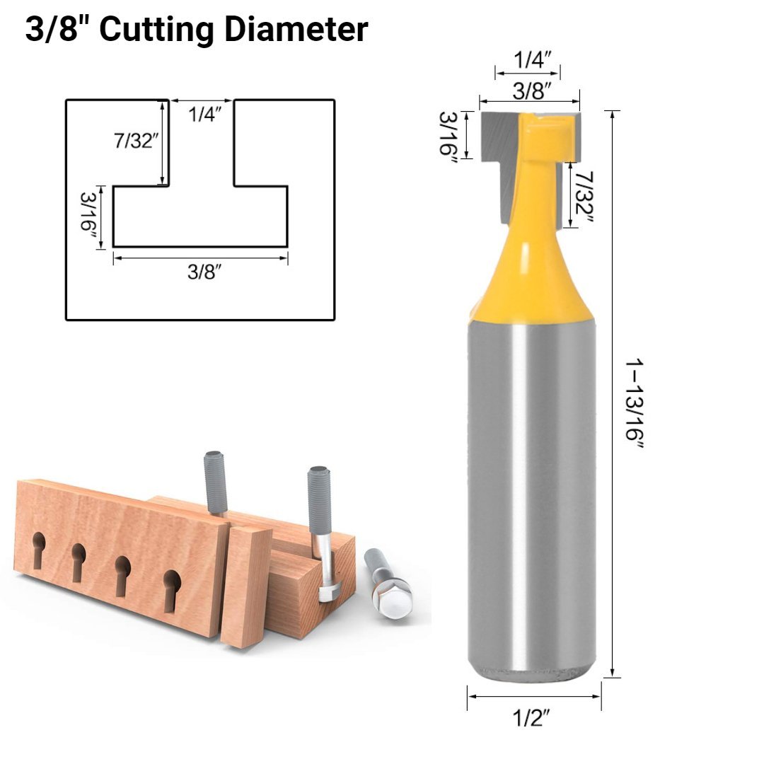 Sleutelgatfreesbits - 1/2" schacht