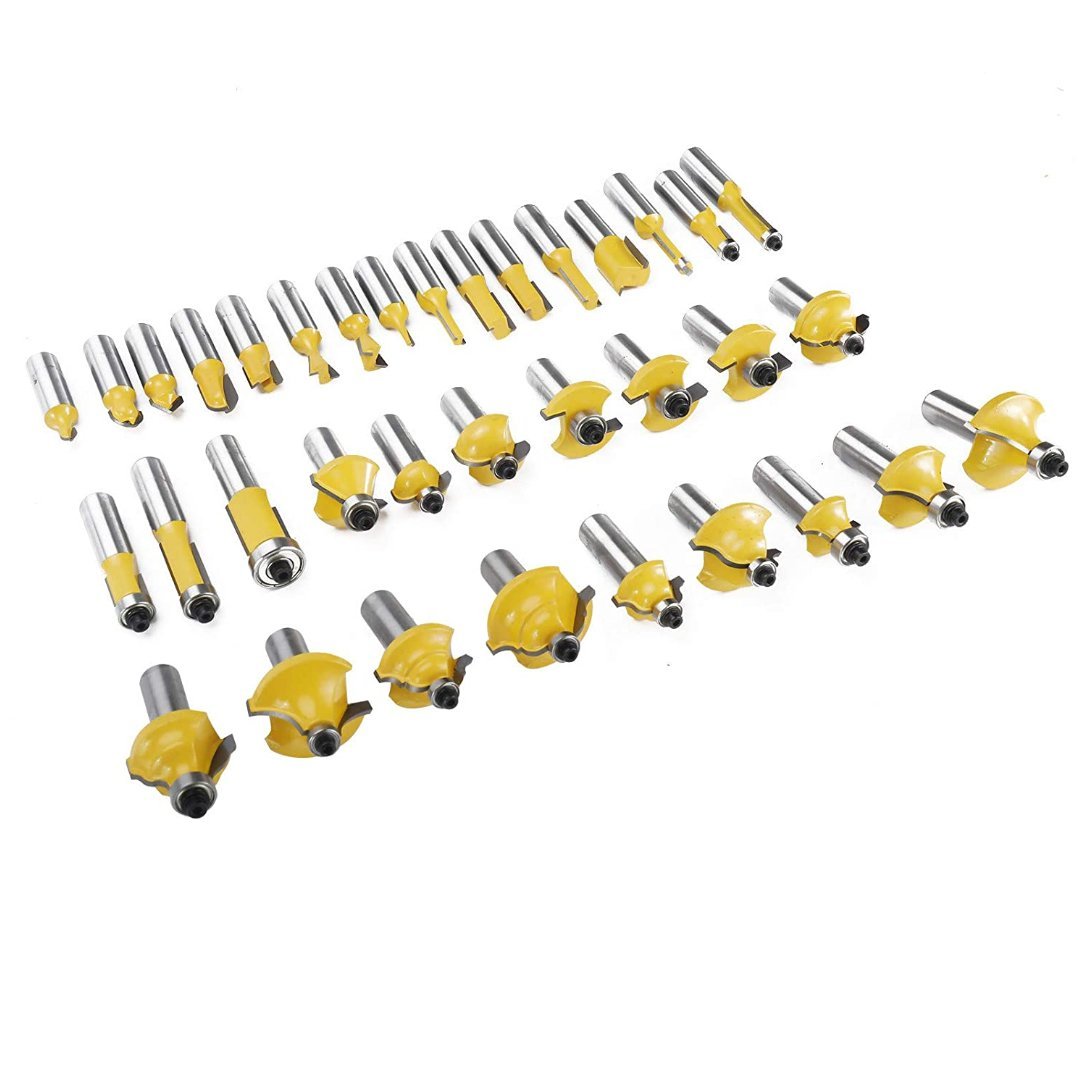 35 Piece Router Bit Set - 1/4 inch Shank β WoodyLock