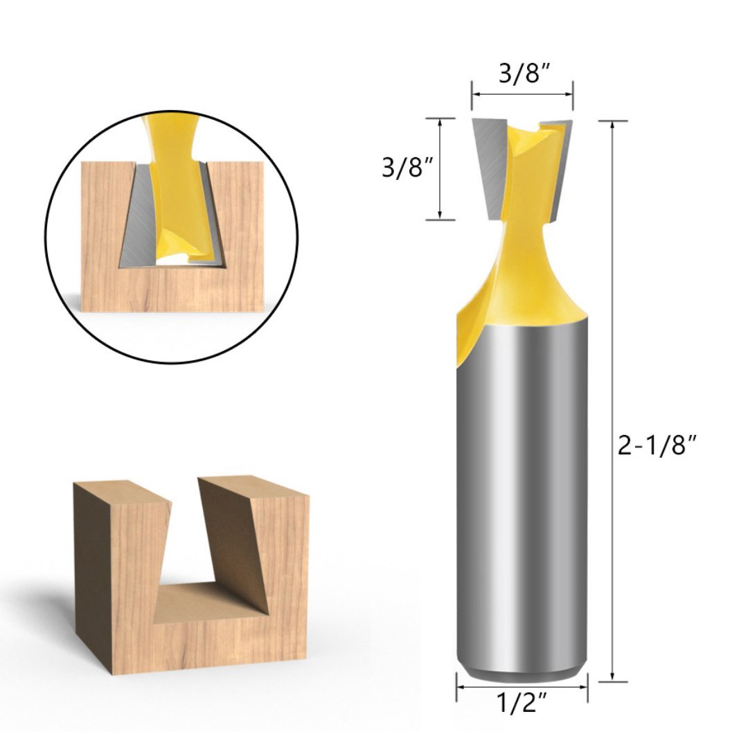 Dovetail Router Bits - 1/2" Shank