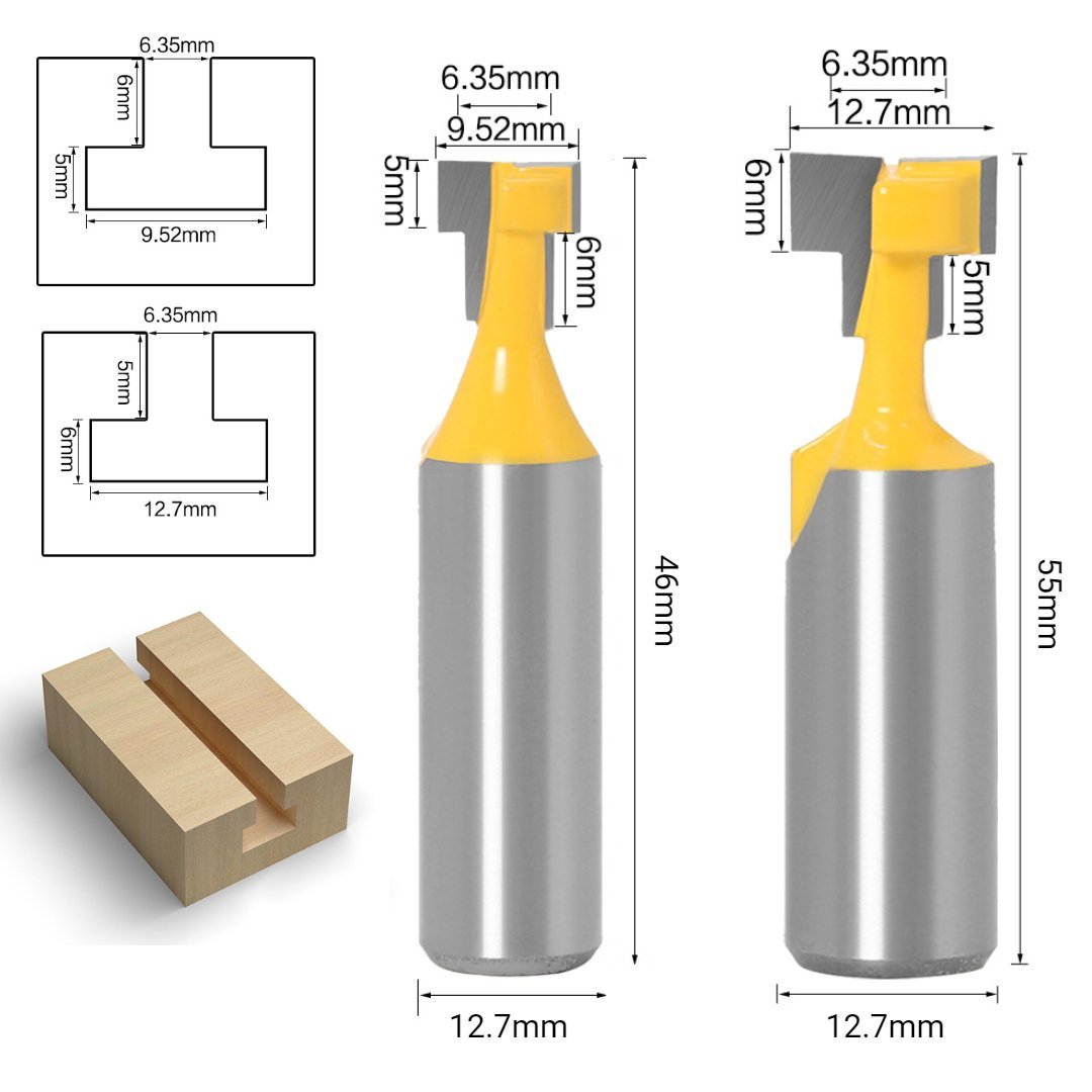 Keyhole Router Bit Sizes Keyhole Router Bits - 1/2