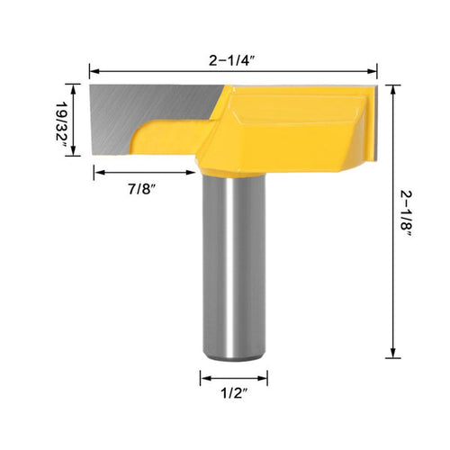 WoodyLock® schaaf- en dadofreesbit - 1/2" schacht